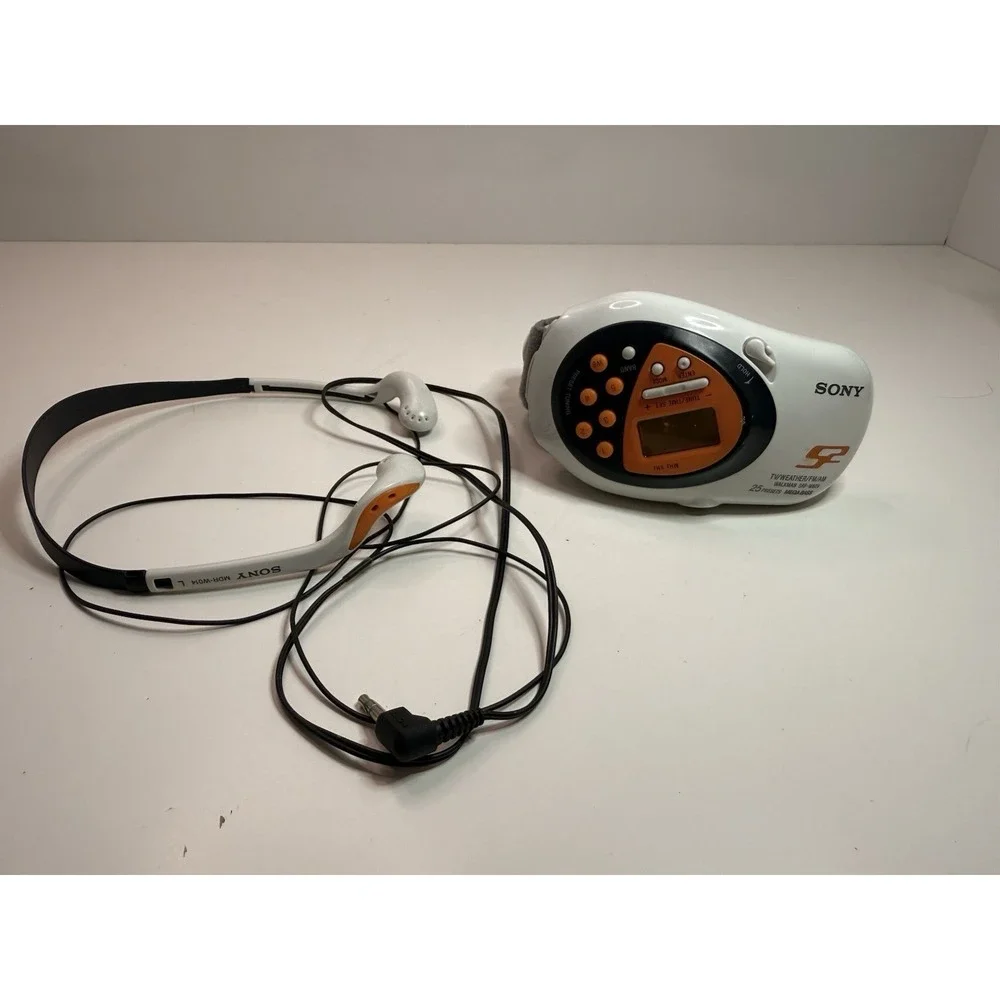 Sony SRF-M80V Sports AM/FM/TV/Weather Radio – Tested & Working (D1)